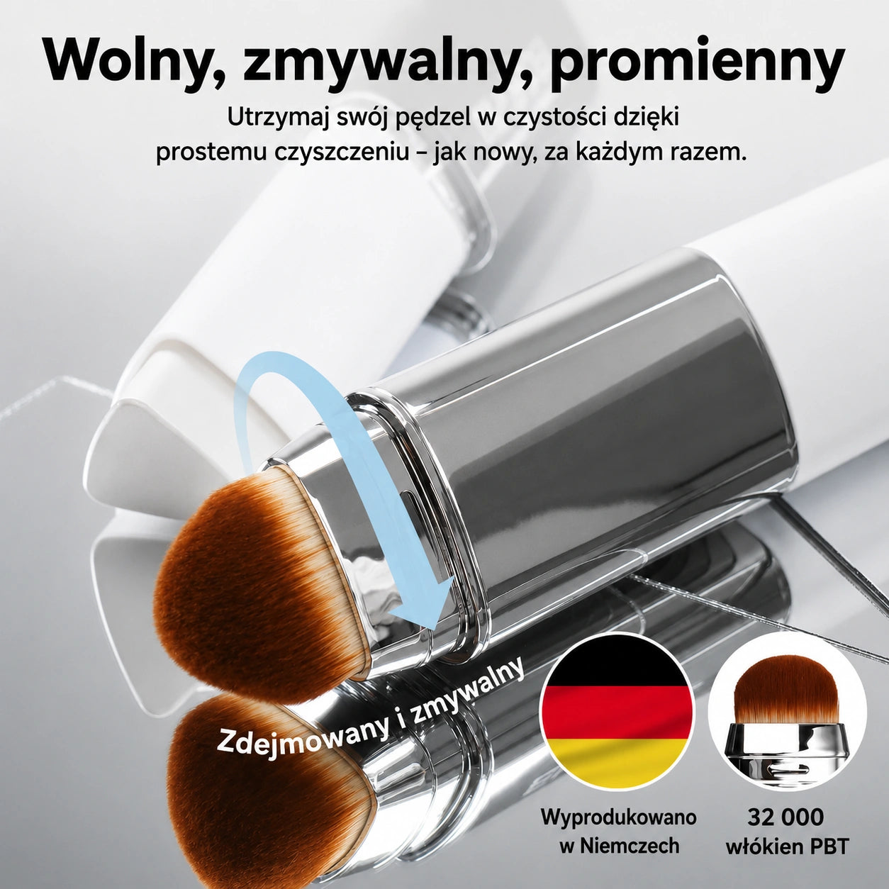 Podkład 2 w 1 ze zintegrowanym pędzelkiem