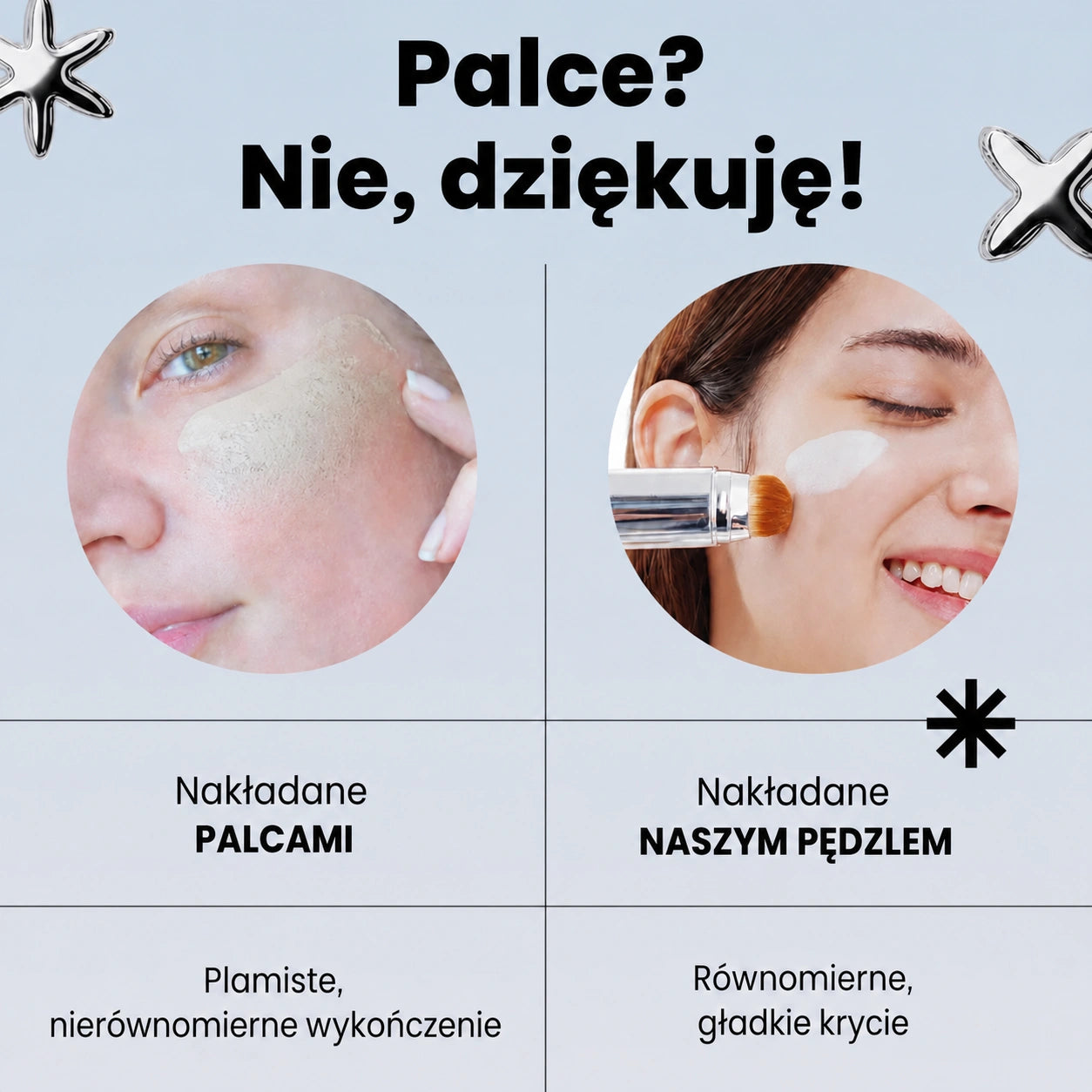 Podkład 2 w 1 ze zintegrowanym pędzelkiem