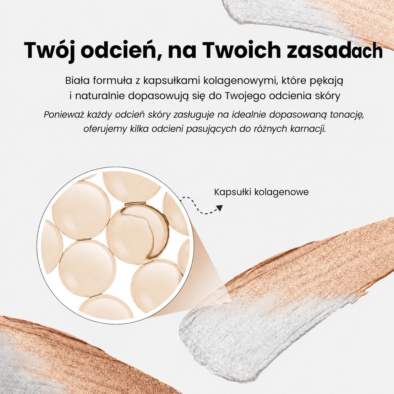 Podkład 2 w 1 ze zintegrowanym pędzelkiem